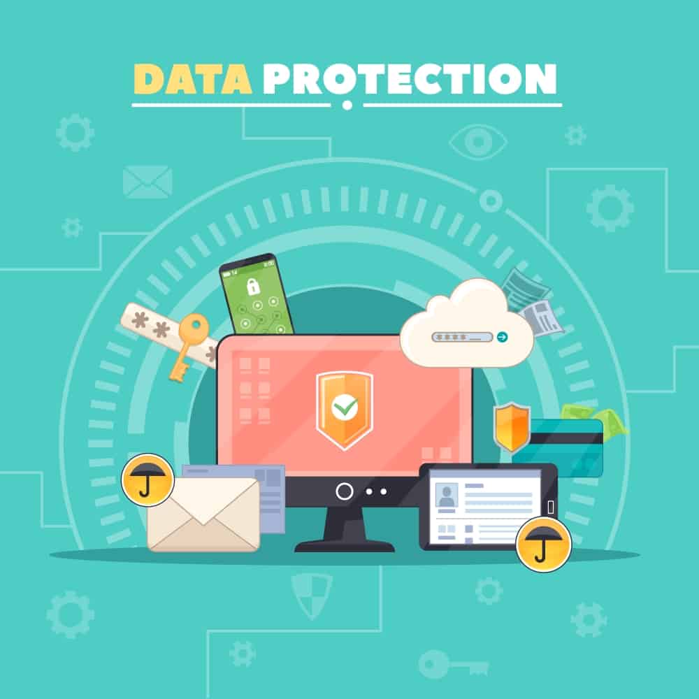 Illustration of Safety and private data protection