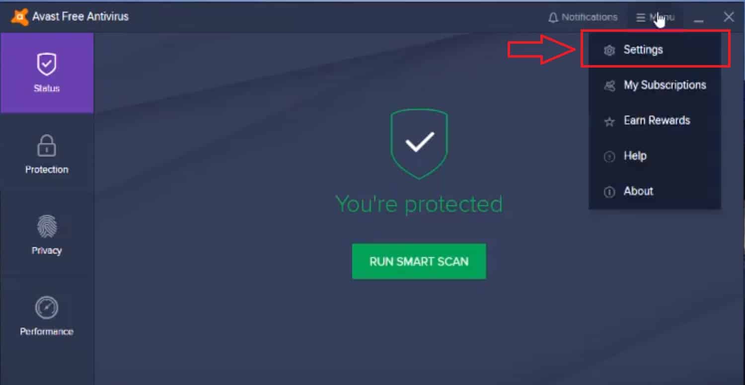 avast uses too much disk